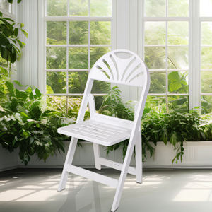 Silla plegable al por mayor de alta calidad para exteriores, sillas de jardín de plástico para eventos de boda, silla plegable de resina blanca - Product Image 4