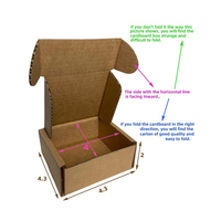 Boîte d'expédition personnalisée en carton ondulé brun et blanc, écologique et réutilisable, avec pelliculage mat et doublure en mousse