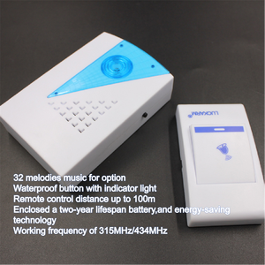 LUCKARM 블루 무선 초인종 DC 차임 방수 초인종 제조업체 홈 초인종 공장 가격 링 배터리 초인종 - Product Image 2