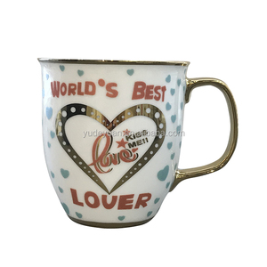 Powkidydy — tasse à café en <span class=keywords><strong>porcelaine</strong></span> dorée et en céramique <span class=keywords><strong>Fine</strong></span>, luxe moderne, style arabe, avec poignée en or, 16oz - Product Image 5
