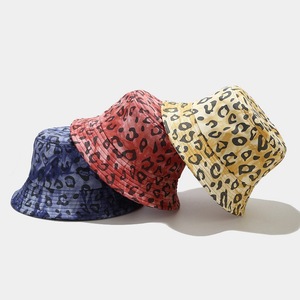 Chapéu do tipo <span class=keywords><strong>bucket</strong></span> <span class=keywords><strong>hat</strong></span>, atacado personalizado para mulheres, ao ar livre, leopardo - Product Image 2