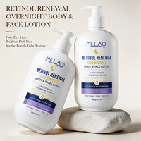 Lotion pour le corps et le visage en marque propre avec complexe de peptides de rétinol, non grasse, hydratante, soin de la texture de la peau, lotion hydratante pour le corps