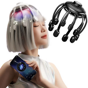 2025 nuevo producto rojo azul luz pulpo cabeza masajeador eléctrico vibración cuero cabelludo masaje dispositivo cabeza Spa equipo con música - Product Image 1