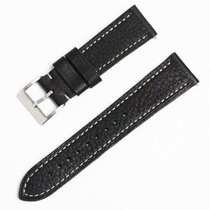 Bracelet de <span class=keywords><strong>montre</strong></span> en cuir vintage classique de haute qualité à motif litchi à dégagement rapide pour smartwatch, vente en gros, 20 22 24 mm - Product Image 5
