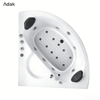 Baignoire Spa Portable Autoportante en Acrylique Blanc Style Européen avec Jets d'Air Massants pour la Relaxation à Domicile en Intérieur