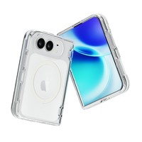 Étui pour iPhone 18 DUO avec ciel étoilé scintillant, étui magnétique pour téléphone, coque transparente en PC rigide, coque protectrice transparente scintillante