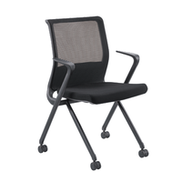 Tendance 2026 : Chaise de formation mobile Agile Mesh avec roulettes, sièges empilables peu encombrants avec roulettes pour le travail collaboratif
