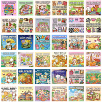 Livres de coloriage pour adultes et adolescents avec de mignonnes personnalités animales, pages à peindre à la gouache, 48 feuilles, couverture en papier, idéal pour offrir