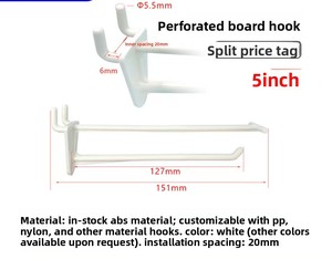 X35 Paper Shelf Paper Display Stand <b>Hooks</b> Supermarket Shelf <b>Plastic</b> <b>Hook</b> Hanging - Product Image 4