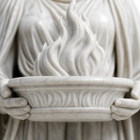 Fontaine en marbre grec de fabrication industrielle, sculpture Domus, avec motif flamme et couronne, bol à eau et décoration dauphin, pour Villa, Hôtel, Parc, Place