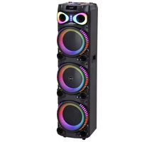 Speaker Audio Plastik Nirkabel Portabel Berkualitas Tinggi dengan Mic Terintegrasi Super Bass 100-300W untuk Pesta di Luar Ruangan dan Rumah Suara Stereo