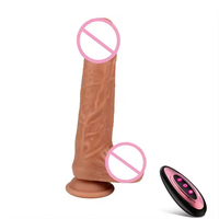 Vibromasseur réaliste télescopique, étanche, portable, chauffant, stimulation anale, clitoridienne, point G, jouets sexuels pour adultes, femmes