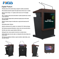 Podium d'église interactif multimédia avec écran tactile de 21.5 pouces et personnalisation du logo