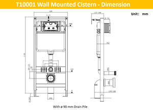 Cisterns tersembunyi kualitas tinggi sistem Flush ganda pemasangan mudah dengan tombol tekan untuk dinding toilet gantung - Product Image 6
