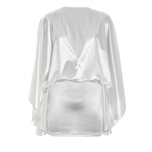 Viviblook D25DS394 Sexy Streetwear tenues Sexy automne hiver décontracté nouveau ample col en v élégant Mini robes moulantes pour les femmes - Product Image 4