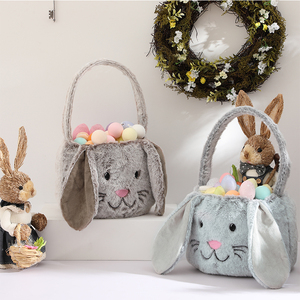 Venta al por mayor regalo de Pascua cubo huevos dulces bolsas de regalo de peluche de conejito de la cesta de Pascua - Product Image 1
