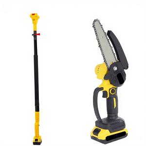 เลื่อยโซ่ยนต์ไร้สายแบบยืดหดได้ ใช้แบตเตอรี่ สำหรับงานตัดไม้ในบ้าน ระดับ DIY - Product Image 4