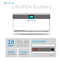 ESS Todo en Uno, Batería de Litio LiFePO4 de 15kWh, 20kWh, 30kWh, 51.2V, 300Ah, 400Ah, 600Ah, 8000 Ciclos, para Almacenamiento de Energía en el Hogar