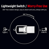 Flash Drive USB 3.0 Putar Berbahan Logam dengan Logo Kustom Pabrik KDATA Baru, Tipe C 32GB 128GB, Gadget Elektronik OTG Pendrive 64GB, USB Stick