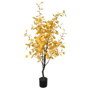 Factory Low Price Green Plant Bonsai Fake Silk Leaf Plants Artificial Eucalyptus Tree For Home Garden Decoration