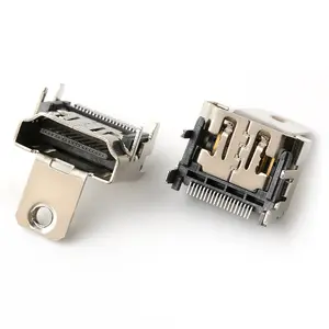 HD-MI femmina di montaggio Pin SMT senza coperchio posteriore 19P rame LCP nucleo in plastica hd-mi HD interfaccia accoppiatore