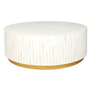 Table basse en nacre de haute qualité conception OEM personnaliser décor fait à la main meubles de maison de l'usine du Vietnam directement - Product Image 6