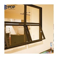 Ventana de aluminio con certificación Energy Star PDP, con persiana y mosquitera de acero inoxidable, estilo abatible para cocina y casa de campo