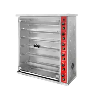 Commercial Stainless Steel Chicken Rotisserie Machine Gas Powered with US/AU Plug for Restaurants and Food Businesses
