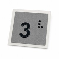 Autocollants personnalisés en PVC pour boutons d'ascenseur en braille avec numéros de étage, modèle 011, taille personnalisée pour l'identification des panneaux d'ascenseur accessibles