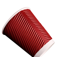 Gobelet à café en papier ondulé, gobelet isotherme jetable pour boissons chaudes à emporter pour café