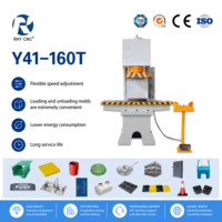 Prensa Hidráulica de Coluna Única Tipo C Y41-160T 1600 KN Nova com Controle Automático PLC e Certificação CE