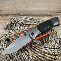 Couteau pliant semi-automatique EDC Bushcraft F83 en acier inoxydable avec revêtement en titane gris, couteau de chasse, couteau de poche, vente en gros pour petites commandes