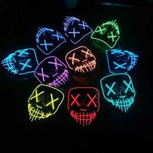Máscara Luminosa POWER con Diseño en Forma de V, Máscara LED con Efecto de <span class=keywords><strong>Sangre</strong></span> Terrorífica, Fluorescente, para Fiestas de Disfraces y Cosplay - Product Image 4