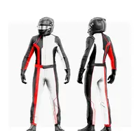 Unisex Zwei schicht iger geste ppter Satin Racing Karting Anzug Auto Motorrad Racing Club Übung Kind ATV Kleidung Overalls Stig Anzug Wa