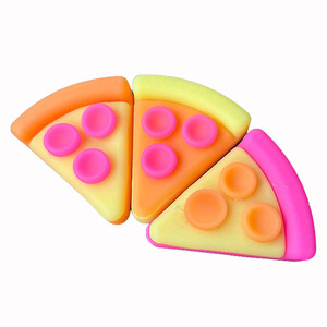 Jouet à presser en caoutchouc TPR en forme de pizza, à récupération lente, gadget anti-stress, best-seller transfrontalier, vente en gros - Product Image 5
