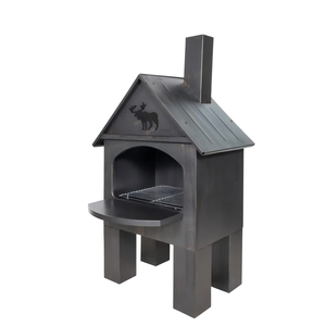 Braciere a Carbone per Campeggio all'Aperto, Griglia BBQ in Acciaio a Forma di Casa con Rivestimento in Polvere - Product Image 2