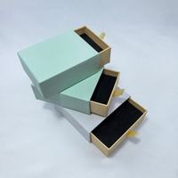 Boîte en carton rigide écologique créative populaire avec languette de tirage en mousse pour emballage cadeau de bijoux