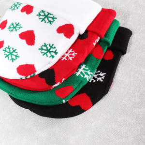 Chapeau jacquard automne et hiver flocon de neige amour chapeau tricoté de Noël nouveau chapeau tricoté chaud pour hommes et femmes - Product Image 3