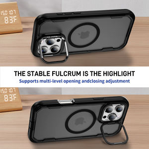 Soporte de teléfono magnético para lente, funda de teléfono con carga magnética anticaída de sensación suave y sedosa para iPhone 11 12 13 14 15 16 Pro Max - Product Image 6