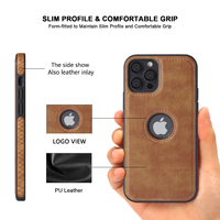 Étuis de téléphone de créateur avec trou pour logo, étui de luxe en cuir pour téléphone portable de marque de mode pour iPhone 11 12 13 14 15 16 17 Air 18 Pro Max