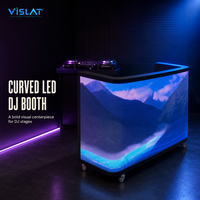 Support de table pliable compact Vislat avec écran LED pour DJ, écran vidéo portable étanche ultime pour mobile