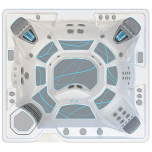 Xyf समुद्री अनुकूलित आधुनिक डिजाइन 3 मीटर चिपकने वाला एवा फोम गर्म टब चटाई पोर्टेबल गोल स्पा टब के लिए वर्ग पैटर्न के साथ - Product Image 1