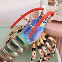 Peluche réaliste de homard australien, super douce, animal en peluche océanique, couverture réconfortante, cadeau amusant pour les fêtes