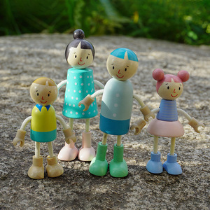 Familia de Muñecas de Madera, Figuras de Personas, Casa de Muñecas, Muñecas Familiares en Miniatura, Juego de Roles para Niños, Mini Modelo de Juguete, Juego de Simulación - Product Image 6