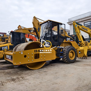 Rodillo Compactador Vibratorio Usado Caterpillar CS683E Importado de Japón en Shanghái, Compactador de Carreteras CS-863E CS-683E con Motor Diésel y Bomba - Product Image 2
