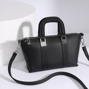 Women Genuine Leather Fashion Messenger <b>Bag</b> <b>Crossbody</b> Shoulder Handbag Zipper Closure Waterproof Pebbled Texture Daily <b>Travel</b> - Product Image 6