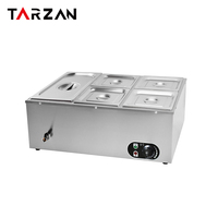 Bain-marie électrique professionnel en acier inoxydable de qualité alimentaire pour soupes et aliments, ensemble de chauffe-plats pour restaurant