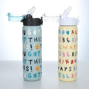 2024 Insulated Water <b>Bottle</b> 16oz Double Wall Stainless Steel Eco Friendly Kids Water <b>Bottle</b> With Straw Kids Water <b>Bottle</b> - Product Image 2