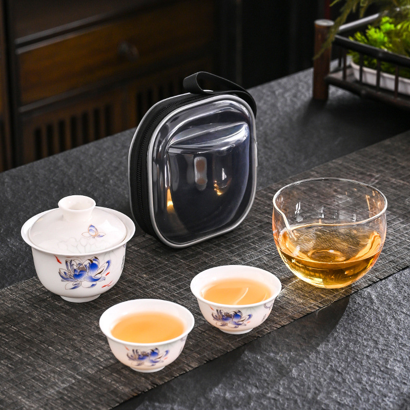 Blossoming Prosperity Travel Set - Blue Lotus (Transparent Bag)