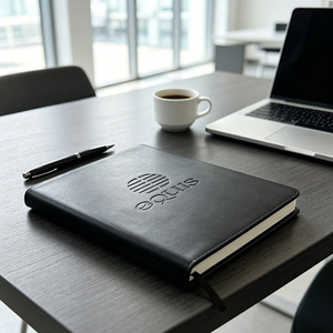 Agenda en cuir PU avec logo personnalisé en relief, carnet à couverture rigide, planificateur pour clients professionnels - Product Image 2